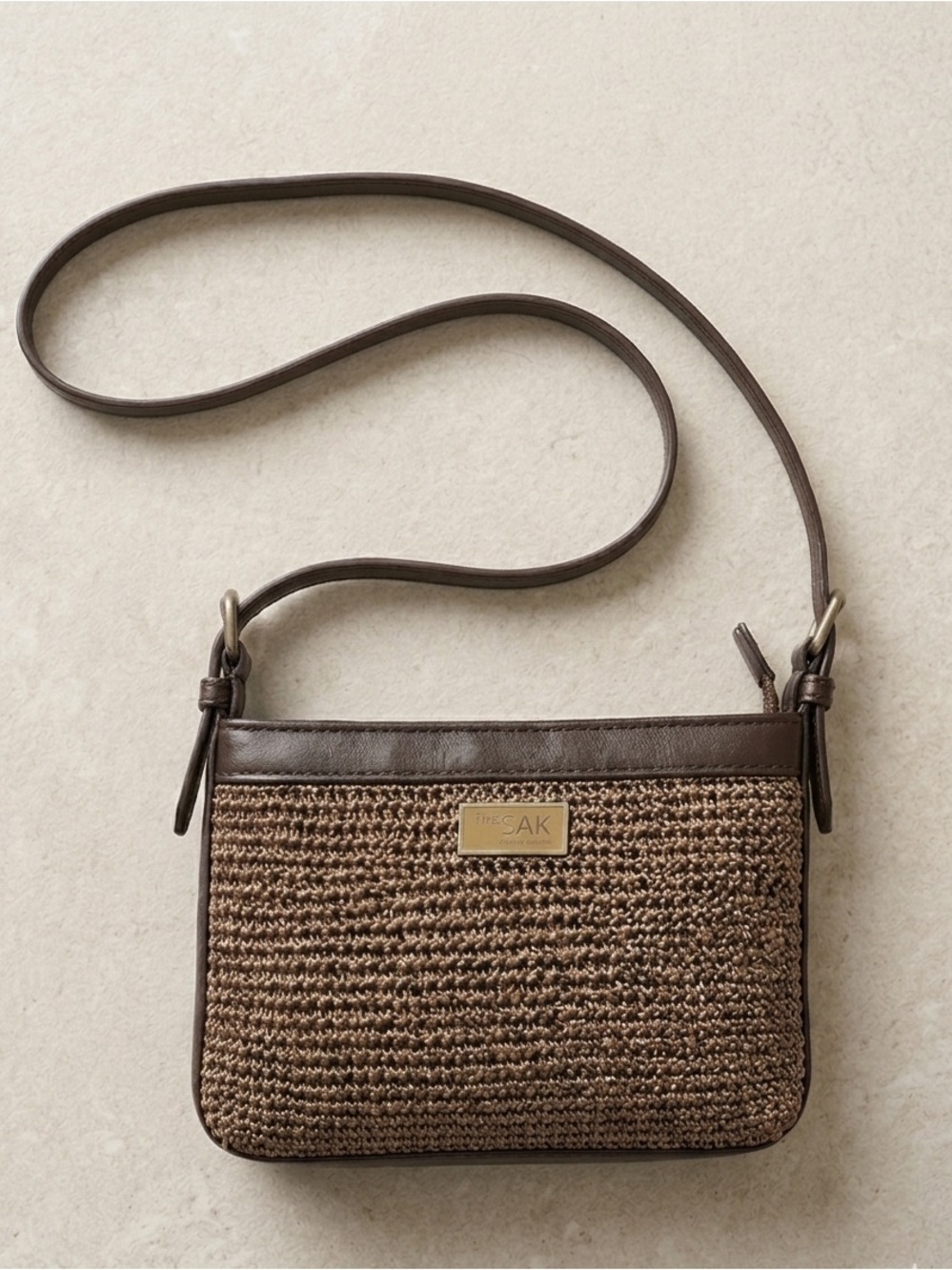 The Sak Crochet Knit Crossbody Bag Woven Shoulder Purse